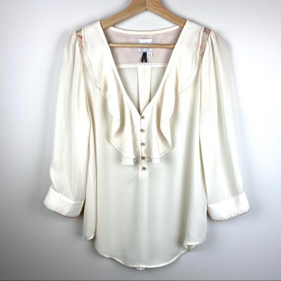 Anthropologie HD in Paris Elinor Ruffle Blouse - Picture 1 of 4